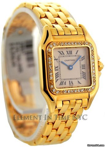 Cartier Panthere 18kt Yellow Gold Ladies Factory Diamond Bezel WATCHES 2