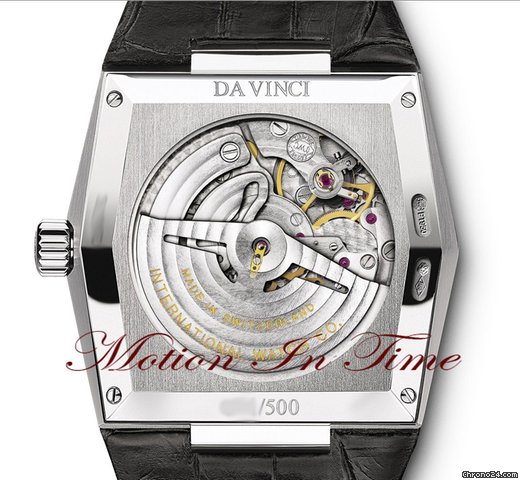 replica IWC "VINTAGE" DA VINCI "TV WATCH" PLATINUM LIMITED 500 PIECES WATCHES 1