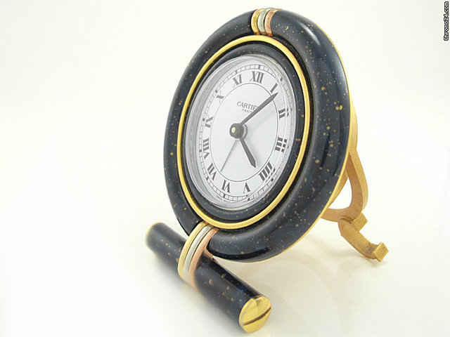 Cartier Wecker Cartier vergoldet Quarz WATCHES 2