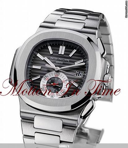 Patek Philippe 5980 NAUTILUS JUMBO CHRONOGRAPH "BLACK DIAL" NEW RARE MODEL WATCHES 2