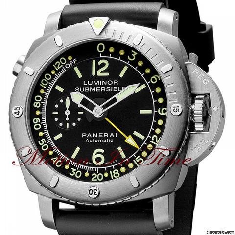 Panerai LUMINOR 1950 SUBMERSIBLE "DEPTH GAUGE" TITANIUM/STEEL LIMITD WATCHES 2