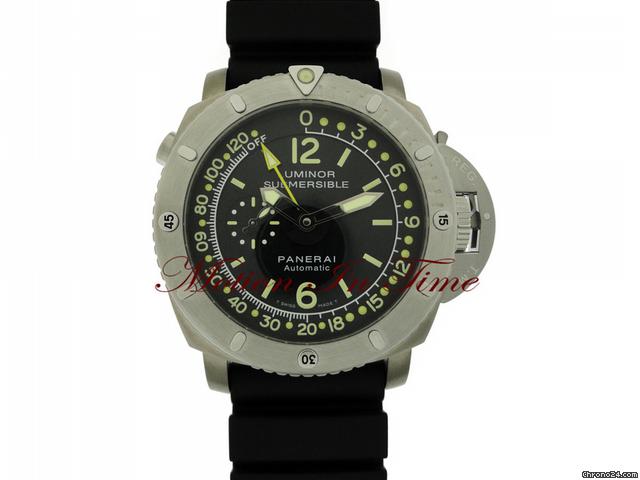 replica Panerai LUMINOR 1950 SUBMERSIBLE "DEPTH GAUGE" TITANIUM/STEEL LIMITD WATCHES 1