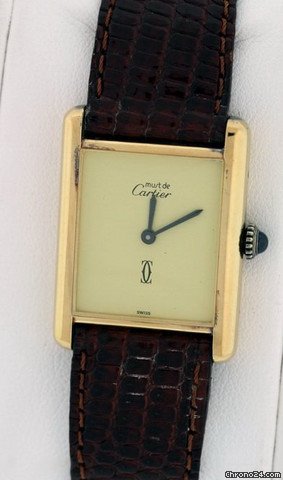 replica Cartier Tank Vermeil Pre-owned WATCHES 1