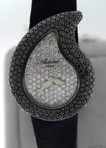 replica Chopard Casmir Ladies Black and White Diamonds WATCHES 1 