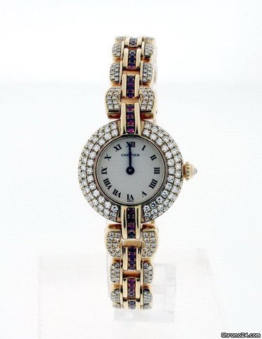 Cartier Colisee Ladies Diamond and Rubies WATCHES 2