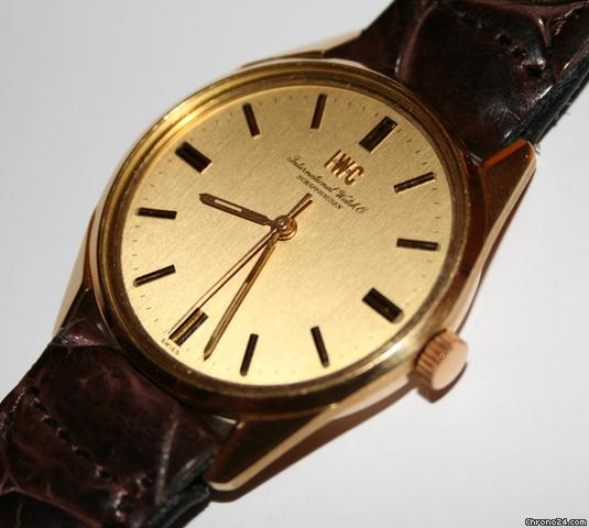 replica IWC 18 K Gold 35mm C89 mit Box& Krokoarmband WATCHES 1 