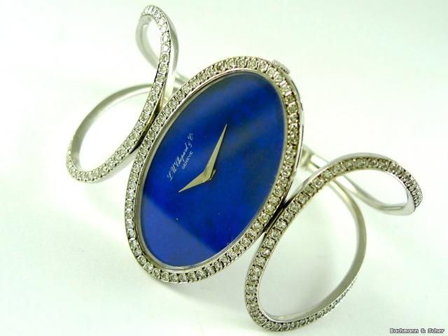 replica Chopard Ladys Watch with diamonds and Lapis Dial WATCHES 1 