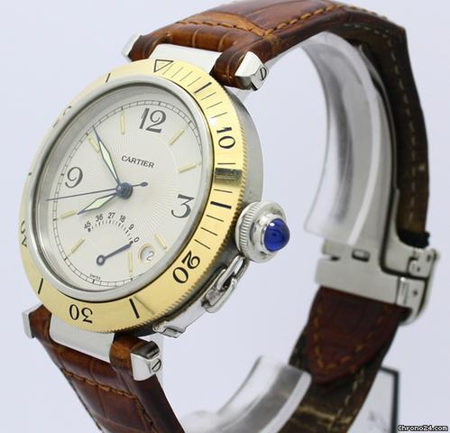 Cartier Pasha Power Reserve Stahl Gold TOP Zustand WATCHES 2