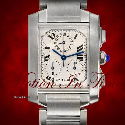 Cartier TANK FRANCAISE MEN'S CHRONOGRAPH STEEL (CHRONOFLEX) - NEW WATCHES 2