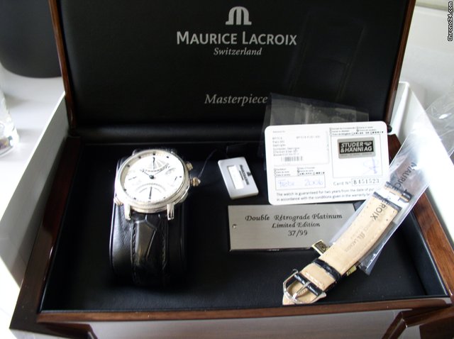 replica Maurice Lacroix Masterpiece Double Retrograd GMT WATCHES 1