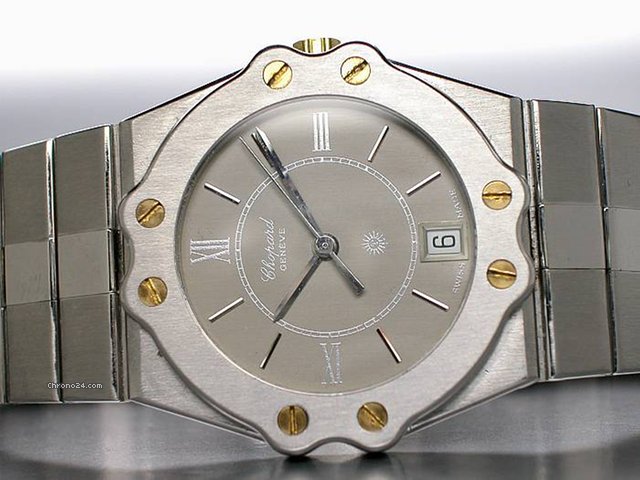 Chopard "ST. MORITZ" Edelstahl Quarz WATCHES 2
