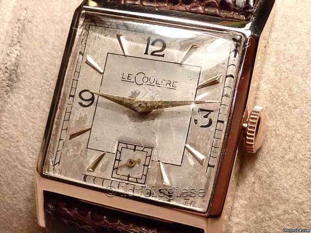 replica Jaeger-LeCoultre PINK GOLD ART DECO TANK CARRE WATCHES 1