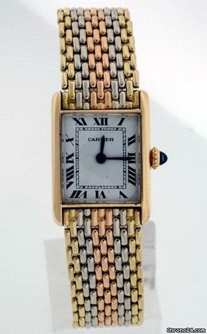 Cartier Tri Color Tank Pre-Owned Ladies WATCHES 2