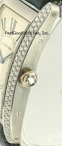 Cartier Tank Americaine GM, White Gold, Diamond Bezel WATCHES 2