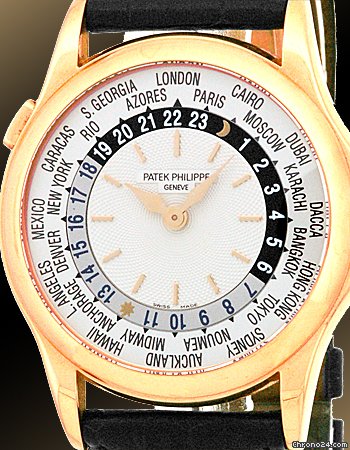 Patek Philippe Gent's 18K Rose Gold # 5110 World Timer Strapwatch WATCHES 2