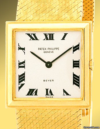 Patek Philippe Vintage Gent's 18K Yellow Gold Square Case Dresswatch WATCHES 2