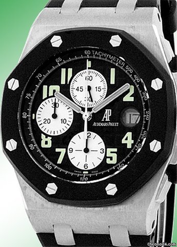 Audemars Piguet Gent's Stainless Steel Royal Oak Offshore Rubberclad Chronograph Strapwatch WATCHES 2