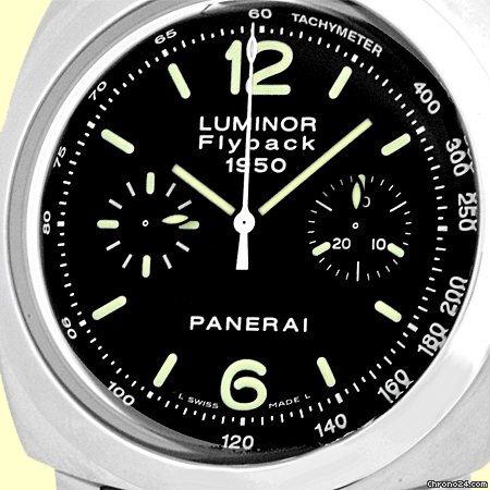 Panerai Gent's Stainless Steel PAM212 Luminor Flyback Chronograph WATCHES 2