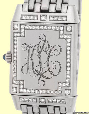 replica Jaeger-LeCoultre Lady's 18K White Gold Reverso Diamond Florale WATCHES 1 