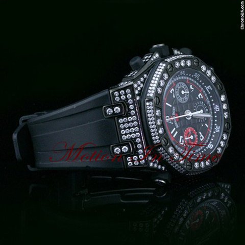 replica Audemars Piguet ALINGHI POLARIS ROYAL OAK OFFSHORE BLACK PVD DIAMOND LIMITED WATCHES 1