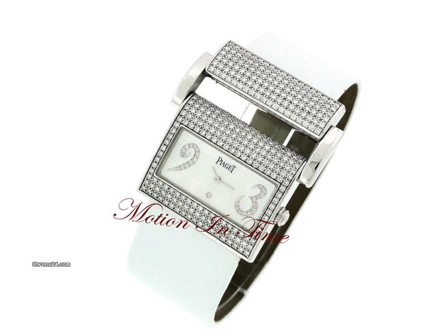 replica Piaget MISS PROTOCOLE LADIES' XL WHITE GOLD DIAMOND RARE 2011 SPEC. WATCHES 1