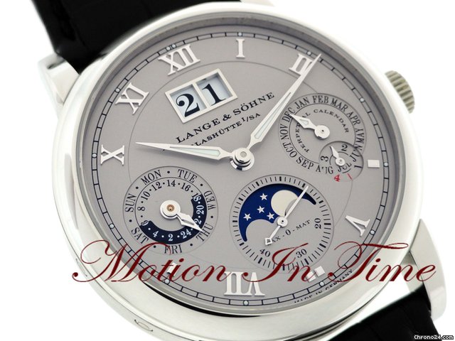 replica A. Lange & Sohne LANGEMATIK PERPETUAL AUTOMATIC PLATINUM NEW RARE WATCHES 1