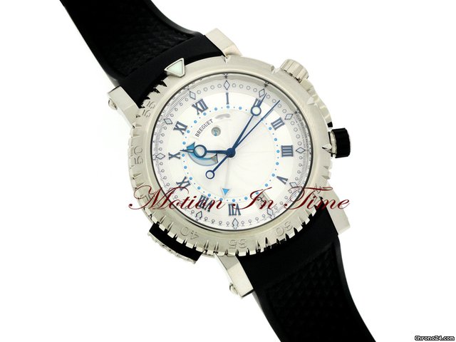 replica Breguet MARINE ROYALE WHITE GOLD 45mm ALARM RARE NEW MODEL ON RUBBER WATCHES 1