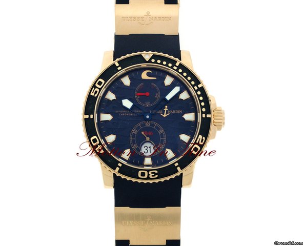 Ulysse Nardin BLUE SURF ROSE GOLD LIMITED 500 PIECES MAXI MARINE DIVER NEW WATCHES 2