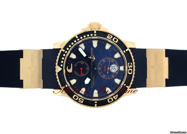 replica Ulysse Nardin BLUE SURF ROSE GOLD LIMITED 500 PIECES MAXI MARINE DIVER NEW WATCHES 1