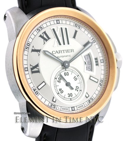 Cartier Calibre De Cartier Steel/ 18k Pink Gold Bezel W7100011 WATCHES 2