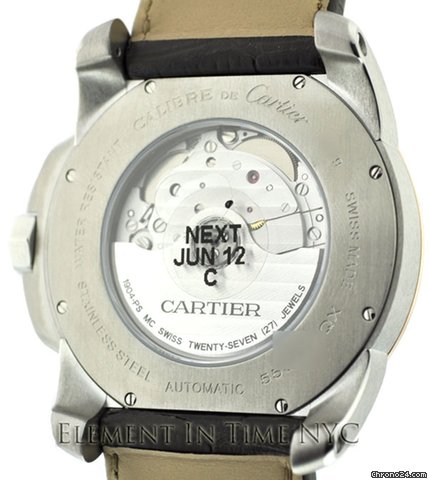 replica Cartier Calibre De Cartier Steel/ 18k Pink Gold Bezel W7100011 WATCHES 1