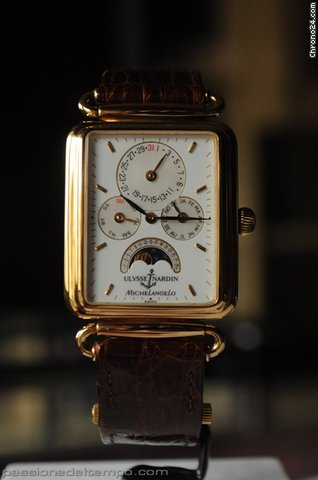 replica Ulysse Nardin CALENDAR MOONPHASE MICHELANGELO GOLD WATCHES 1