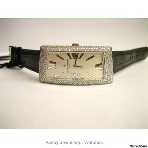 Vacheron Constantin 18K white gold 1972 large model-Grancurved Pave WATCHES 2