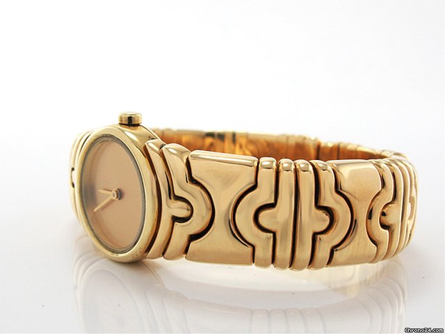 replica Bulgari Damen "PARENTESIS" 750/- Gelbgold Quarz WATCHES 1