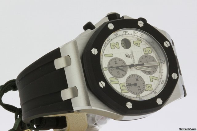 replica Audemars Piguet RO OFFSHORE RUBBER STEEL WHITE WATCHES 1