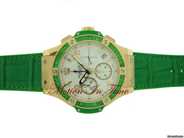 Hublot BIG BANG TUTTI FRUTTI "GREEN APPLE" ROSE GOLD BAGUETTE 41mm WATCHES 2