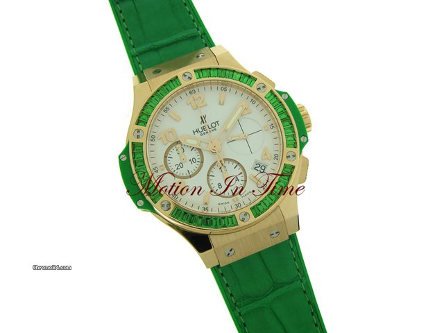 replica Hublot BIG BANG TUTTI FRUTTI "GREEN APPLE" ROSE GOLD BAGUETTE 41mm WATCHES 1