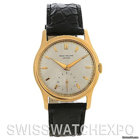 Patek Philippe Calatrava Vintage 18k Yellow Gold 2448 Year 1949 Watch WATCHES 2