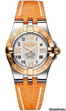 Breitling C71340L2/G672-lizard-orange-deployant Watches Watch