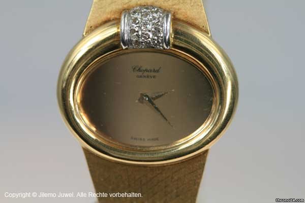 replica Chopard 750 18 K GELBGOLD HANDAUFZUG MIT DIAMANTEN WATCHES 1