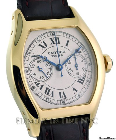 Cartier Tortue Monopulsante Chrono 18k Yellow Gold B+P WATCHES 2