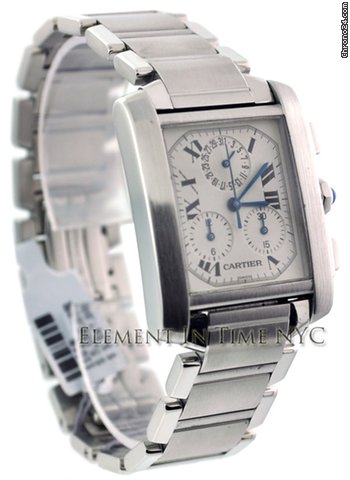 Cartier Tank Francaise Chronograph Mens W51001Q3 WATCHES 2