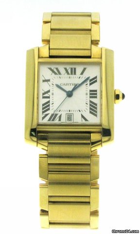 Cartier Tank Francaise Gold 18K Watch Automatic men large W50003N2 WATCHES 2