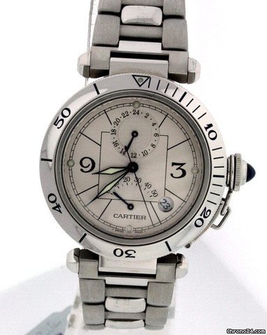 replica Cartier Pasha GMT Power Reserve Pre-owned Men's WATCHES 1