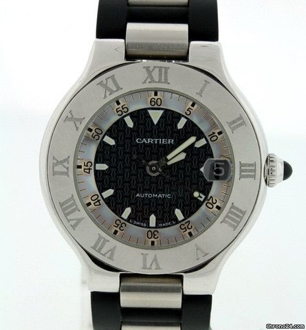 replica Cartier Must 21 Autoscaph Men's W10147U2 Pre-owned WATCHES 1