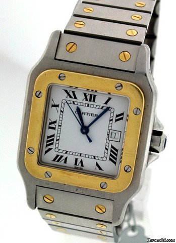 Cartier Santos Men's Two Tone Pre-owned WATCHES 2