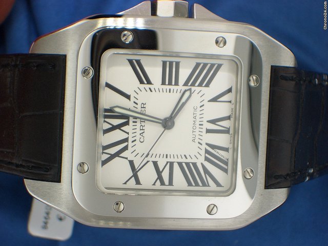 Cartier Santos 100 Acciaio Pelle WATCHES 2