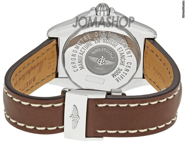 replica Breitling Galactic 41 Silver Dial Brown Leather Strap Mens Watch A49350L2-G699BRLD WATCHES 1