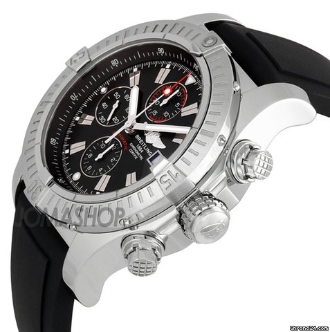 Breitling Super Avenger Black Dial Rubber Strap Mens Watch A1337011-B907BKPD WATCHES 2