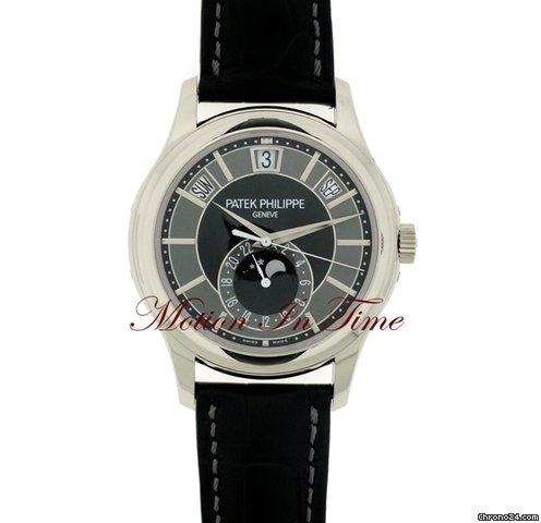 Patek Philippe 5205g ANNUAL CALENDAR MOONPHASE WHITE GOLD w/ BLACK DIAL NEW WATCHES 2